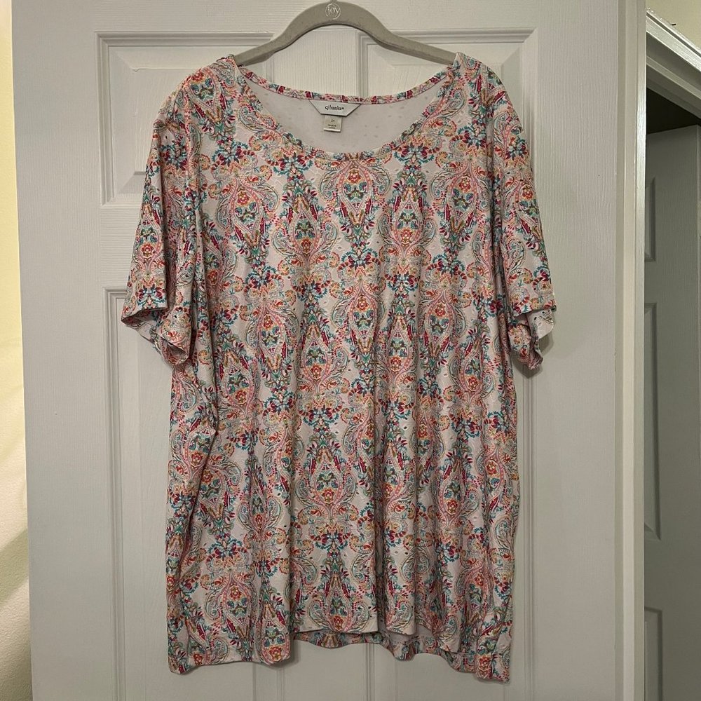CJ Banks Pullover Top 2x